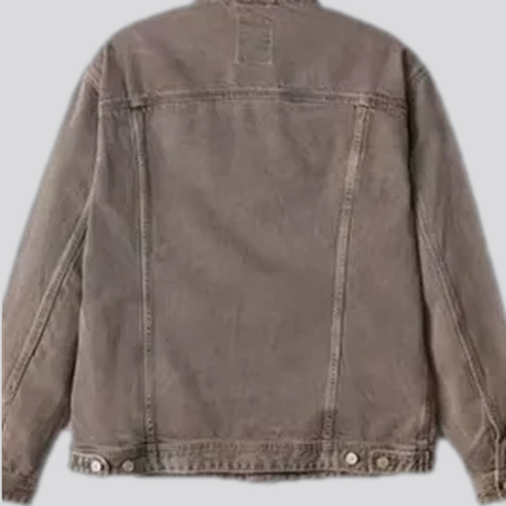 Retro style men's jean trucker jacket