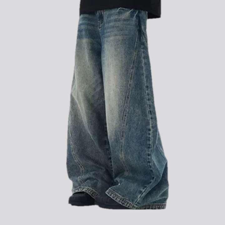 Retro faded men's jeans