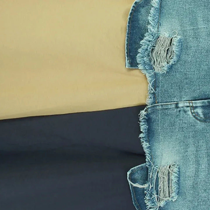 High waist jean skirt