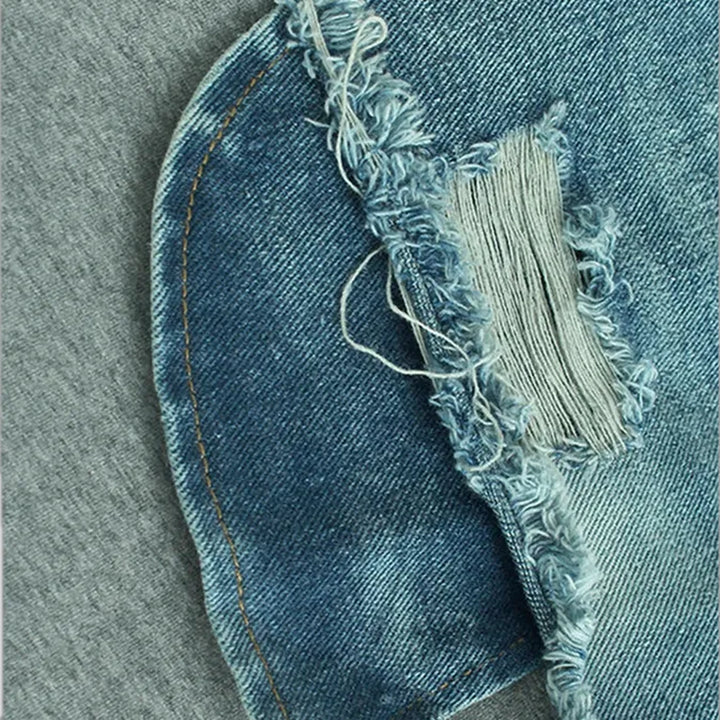 High waist jean skirt